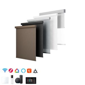 맞춤 제작 전동 스마트 커튼 창문 프레임 블랙아웃 롤러 블라인드 - Product Image 2