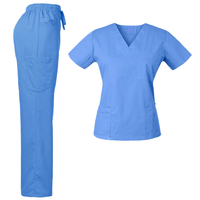 Scrubs confortables hauts pantalons droits ensembles femmes infirmière gommages uniforme Logo personnalisé pour hôpital clinique Salon de beauté