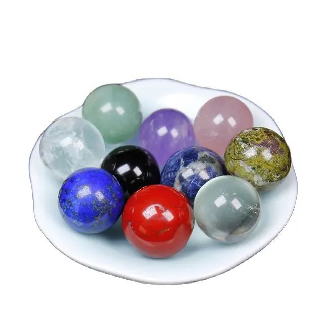 wholesale feng shui crystal ball stones natural stone obsidian amethyst healing crystals healing stones crystal sphere