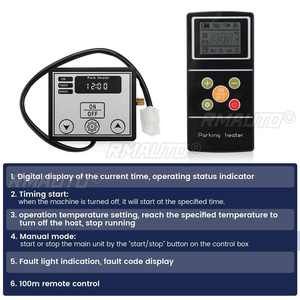 Calentador de Aire de Doble Modo Diésel/Gasolina Hcalory 12V 5KW, Calentador Universal Diésel con Control Remoto y Monitor LCD para Camiones - Product Image 3