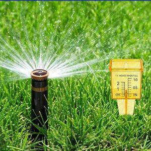 เกจวัดปริมาณน้ำฝนแบบโปร่งใสสีเหลือง เกจวัดปริมาณน้ำฝนแบบพกพาขนาดกะทัดรัดสำหรับการวัดปริมาณน้ำฝนในสวนสนามหญ้า - Product Image 5