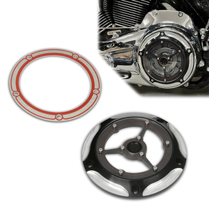 Cubierta de 5 orificios para transmisión <span class=keywords><strong>primaria</strong></span> CNC Billet para Harley Big Twin Dyna Low Rider Road King Softail 1999-2015 - Product Image 2