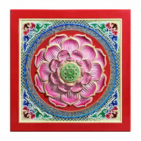 Plaque de plafond en aluminium imprimée par transfert thermique personnalisée, décoration murale et de plafond sacrée pour sanctuaires bouddhistes
