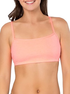 Soutien-gorge de sport en coton à bretelles spaghetti pour femmes confort toute la journée mouvement facile vêtements de yoga de fitness avec impression à la mode pour les filles - Product Image 3