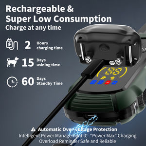 Collier de dressage étanche IP67 rechargeable 4000FT Mode lumineux de positionnement à distance Collier anti-aboiements toutes races - Product Image 5