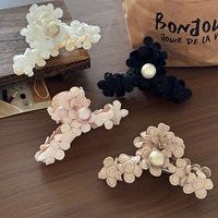 Pince à cheveux tendance avec broderie florale, pince à cheveux personnalisée en acétate pour femme