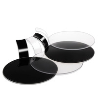 Assiette à dessert personnalisée avec logo couleur, plateau rond mini en plastique argenté pour les fêtes