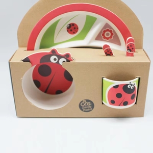 Juegos de Vajilla Infantiles Ecológicos de PET Reciclado, Tazas, Platos y Cucharas Antideslizantes, Aptos <span class=keywords><strong>para</strong></span> <span class=keywords><strong>Microondas</strong></span>, <span class=keywords><strong>para</strong></span> Viajes - Product Image 6