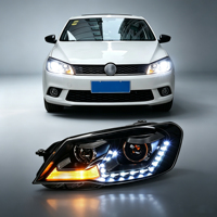 Ensemble de phares LED pour VW Bora 2013-2015, LED DRL, double lentille de projecteur, clignotant séquentiel, plug and play