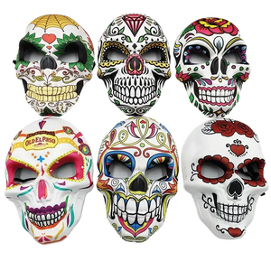 Máscara <span class=keywords><strong>Mexicana</strong></span> de Halloween para el Día de los Muertos, Accesorios de Fiesta de PVC y Máscara - Product Image 1