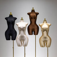 Mannequin de Couture Femme en Mousse, Grande Taille, Hanches et Poitrine Prononcées, Mannequin BBL Sexy et Courbé avec Support Doré