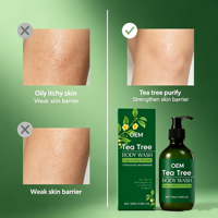 Gel Douche au Théier 100ml avec Huiles Multiples et Vitamine E – Purifie et Renforce la Barrière Cutanée