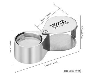 30X21Mm Sieraden Geologische Loep Vergrootglas Mini Opvouwbare Vergrootglas Zakje Opvouwbaar Vergrootglas Voor Studie Leesgeschenken - Product Image 6