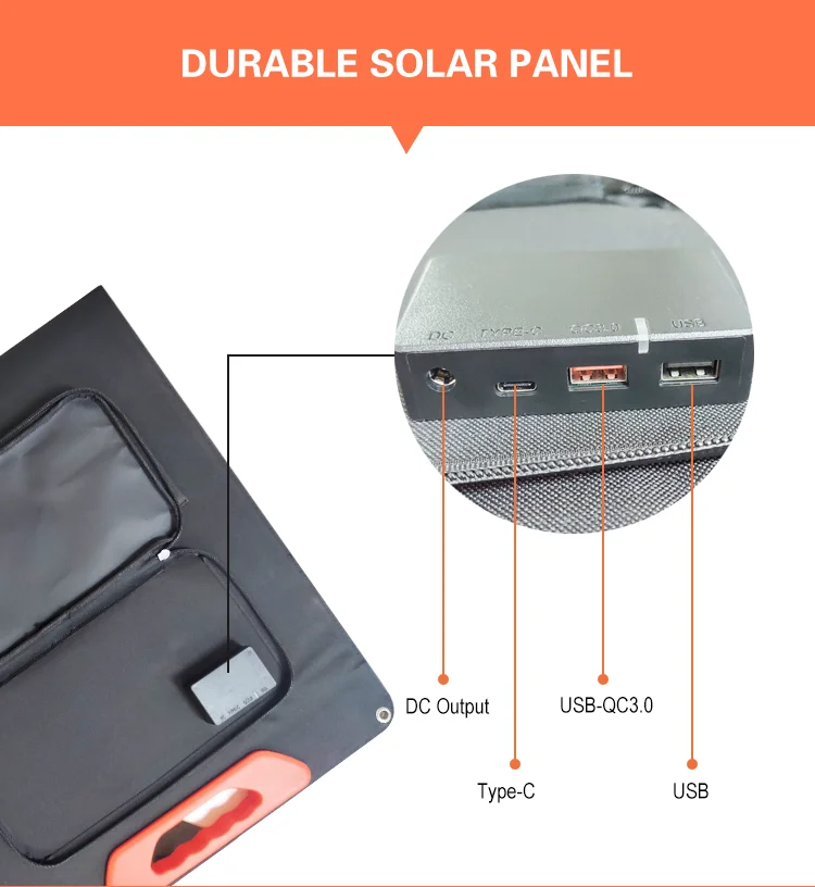 150W Foldable Solar Panel System Portable Flexible Solar Panel For Home Solar Generator - Portable Solar Panel - 3