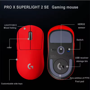 Souris de jeu sans fil <span class=keywords><strong>Logitech</strong></span> GPW G PRO X SUPERLIGHT de deuxième génération, ultra-légère, 25 600 DPI, compatible avec PC / Mac - Product Image 5