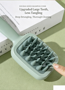 Hot Wholesale Double-sided Coarse and Fine Tooth Shampoo <b>Brush</b> Massage Comb Scalp Comb for Men and Women Household Fashion - Product Image 5