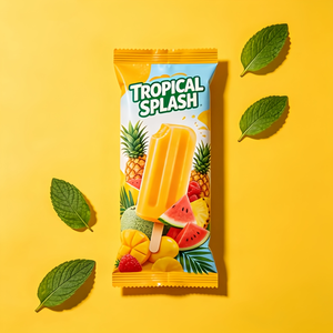 Sachet personnalisé épaissi à scellage arrière pour bâtonnets glacés, emballage plastique résistant aux déchirures pour glaces artisanales - Product Image 4