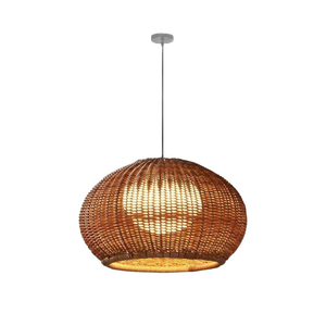 Lampadari <span class=keywords><strong>e</strong></span> Lanterne Personalizzate in Rattan, Lampadario in Bambù per Sala da Pranzo, Paralume in Rattan Stile Giapponese - Product Image 5