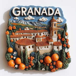 Imán de Resina Personalizado al por Mayor, con Efecto de Relieve 3D e Impresión UV, para Decoración del Hogar y Recuerdos de <span class=keywords><strong>Granada</strong></span> - Product Image 1