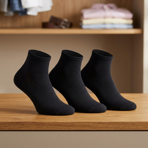 Chaussettes de sport respirantes pour hommes, fines, tissées, à imprimé numérique, couleur unie, décontractées, pour l'extérieur, en nylon/coton, printemps-été - Product Image 3