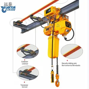 Controle remoto modo de fase saco puxar elevador levantamento manual 11.5 2 3 5 ton bloco corrente elétrica talha com elétrico carrinho com gancho