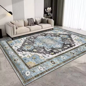 Alfombra de Estilo Persa Antideslizante, Alfombra Grande para Sala de Estar, Alfombra <span class=keywords><strong>Oriental</strong></span> con Estampado Floral Vintage para Dormitorio, Comedor - Product Image 4