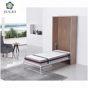 Cama dobrável vertical multifunções Cama de parede economizadora de espaço Unidade Mecanismo Hardware Murphy Metal Wall Bed