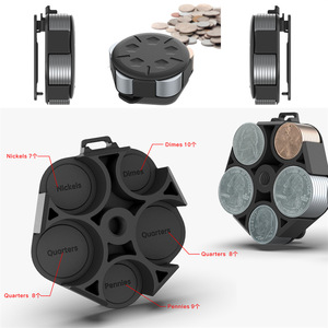 Étui à pièces commémoratives, mini, portable, noir, ABS, pour collectionneurs - Product Image 3