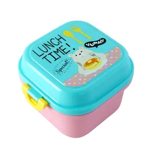 LXM70塑料可爱易清洗儿童饭盒多功能便携式微波圆形礼品盒