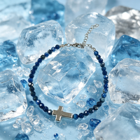 Bracelets faits à la main, bijoux, mini pierres bleues réglables, bracelets de mode au design original, bracelets et joncs de mode pour cadeau