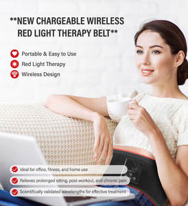 Sabuk Balut terapi fisik ganda, sabuk pembungkus terapi lampu merah depan dan belakang pengurang nyeri Led inframerah - Product Image 2