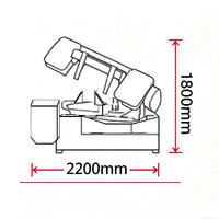 TENAKS PX-28/45S 0-60 °   Scie à ruban rotative 0-60 °   Étau hydraulique pour scie à ruban horizontale à coupe angulaire