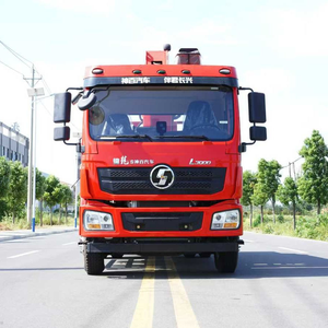 รถบรรทุกขนส่งสินค้าขนาด 4x2 6x4 แบบตู้ทึบกว้าง รถบรรทุกพื้นเรียบ เกียร์ธรรมดา ติดตั้งเครนแบบยืดหดได้ รถยก - Product Image 4