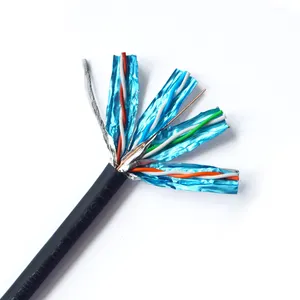 22 AWG Double Shielded Twisted Pair Copper Conductor Cat8 cat 8 SFTP Network Ethernet Cable For High Speed Data Center