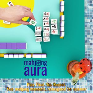 Table flottante Mahjong pour piscine et spa - Plateau de jeu pour adultes compatible avec les dominos et le poker - Product Image 3