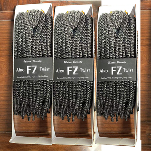 Lot de Cheveux <span class=keywords><strong>Afro</strong></span> Crépus Ondulés "Springy Twist" pour Tresses 10", Cheveux Synthétiques Nœuds Crépus Bouclés, Meilleures Coiffures Crépues pour Femmes - Product Image 3