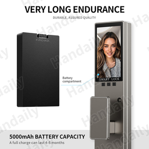 HanDaily Video Monitoreo Intercomunicador 3D Reconocimiento facial Tuya Smart Lock Contraseña Tarjeta Clave Desbloqueo Bloqueo digital Productos para el hogar inteligente - Product Image 5