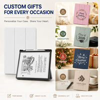 Casing Kindle Scribe 2025 Putih Polos Siap Cetak UV, Pelindung E-Reader, Desain Personal, Logo, Teks, OEM