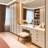 Zunteng Resplendent Slim Aluminum Frame Seamless Cabinetry Complex for Contemporary Apartment Project Master Suite Space Decor