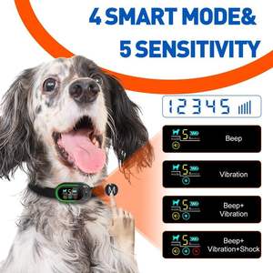 كلب Amz مكافحة النباح طوق قابلة لإعادة الشحن للماء IP67 لا النباح طوق التصفير الاهتزاز طوق صدمة الكلب النباح جهاز رادع - Product Image 3