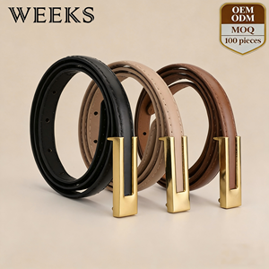 WEEKS ZPE3002 Fibbia a Piastra in Lega Sottile Piccola di Alta Qualità Stile Retrò 1.4CM Nera Semplice Versatile per Abiti, Vestiti e <span class=keywords><strong>Jeans</strong></span> da <span class=keywords><strong>Donna</strong></span> - Product Image 1