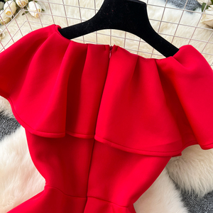 Vestidos Midi Casuales Elegantes <span class=keywords><strong>para</strong></span> <span class=keywords><strong>Mujer</strong></span>, Estilo Sólido <span class=keywords><strong>para</strong></span> Cenas de Verano, Fiestas de Oficina, Salidas Informales, <span class=keywords><strong>Ropa</strong></span> de <span class=keywords><strong>Mujer</strong></span> Fabricada - Product Image 5