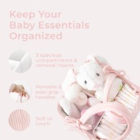 Sac de rangement pour bébé portable, grand, résistant à l'eau, en polyester, avec séparateur amovible, motif imprimé, sac à couches, rangement pour lingettes