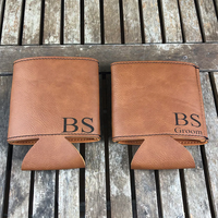 Refroidisseurs de canettes de bière en mousse EVA personnalisée, cuir PU, cadeaux pour enterrement de vie de garçon, logo gravé au laser