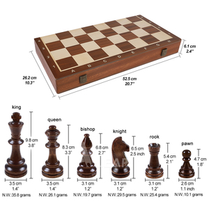 Juego de Ajedrez Profesional de Torneo Europeo <span class=keywords><strong>Staunton</strong></span> 6 Hecho a Mano con Tablero, Estuche de Madera y Almacenamiento para Todas las Piezas - Product Image 3