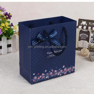 Custom Pantone Color Ivory Board Self Adhesive Seal Handle Luxury <b>Craft</b> Gift <b>Bag</b> Offset Printing Recyclable Feature 20x10x10cm - Product Image 2