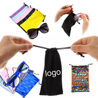 Pochette en microfibre souple avec cordon de serrage pour lunettes de soleil sac avec logo personnalisé sacs-cadeaux