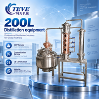Alambic de Distillation Commercial 200L en Cuivre et Acier, Certifié CE, pour Whisky, Vodka, Gin, Éthanol – Vente Directe Usine