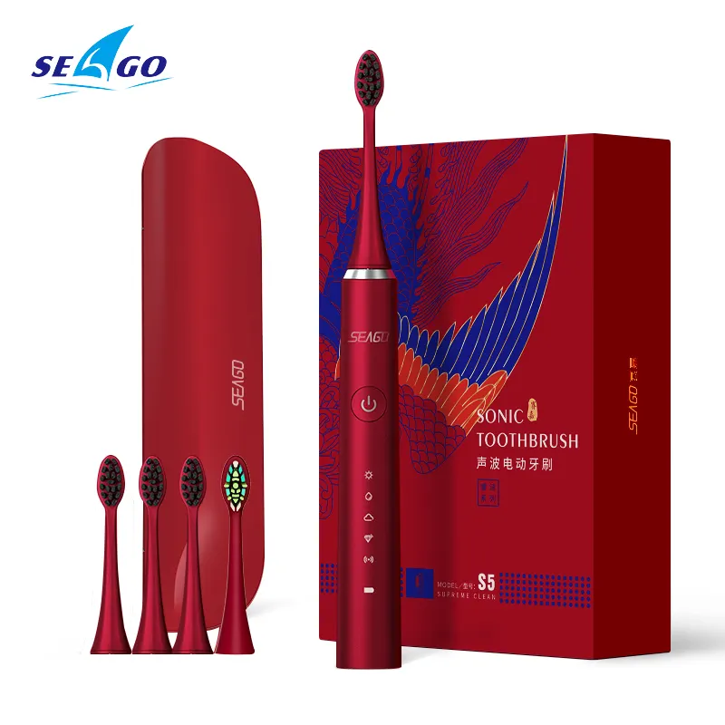 SEAGO SG-972 luxury rechargeable sonic electooth brush toothbrush set for adult