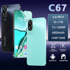 Lo smartphone di ultima generazione C67 5G ha un display da 6,8 pollici, una batteria da 6800mAh, supporta lo sblocco facciale AI, GPS, Dual SIM e rete globale. - Product Image 1